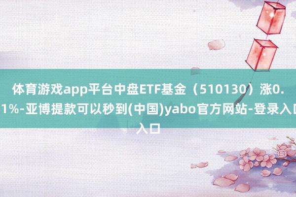 体育游戏app平台中盘ETF基金（510130）涨0.31%-亚博提款可以秒到(中国)yabo官方网站-登录入口