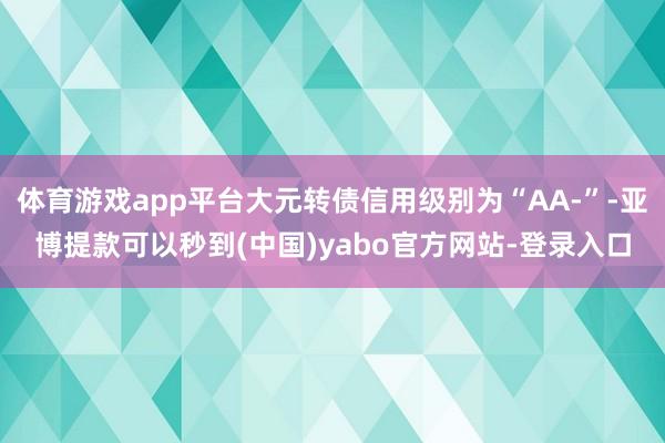 体育游戏app平台大元转债信用级别为“AA-”-亚博提款可以秒到(中国)yabo官方网站-登录入口