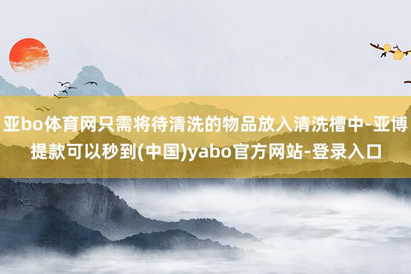 亚bo体育网只需将待清洗的物品放入清洗槽中-亚博提款可以秒到(中国)yabo官方网站-登录入口