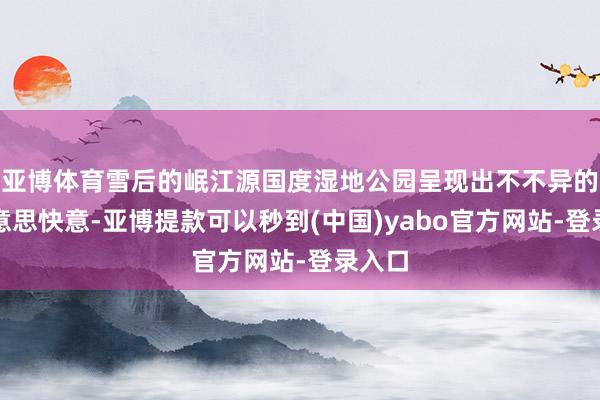 亚博体育雪后的岷江源国度湿地公园呈现出不不异的壮好意思快意-亚博提款可以秒到(中国)yabo官方网站-登录入口