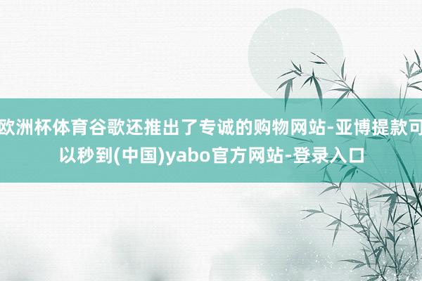 欧洲杯体育谷歌还推出了专诚的购物网站-亚博提款可以秒到(中国)yabo官方网站-登录入口