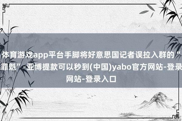 体育游戏app平台手脚将好意思国记者误拉入群的“罪魁罪魁”-亚博提款可以秒到(中国)yabo官方网站-登录入口
