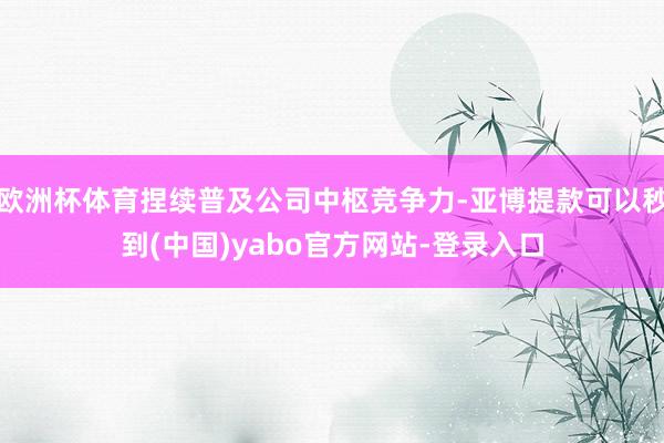 欧洲杯体育捏续普及公司中枢竞争力-亚博提款可以秒到(中国)yabo官方网站-登录入口