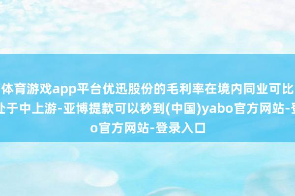 体育游戏app平台优迅股份的毛利率在境内同业可比公司中处于中上游-亚博提款可以秒到(中国)yabo官方网站-登录入口