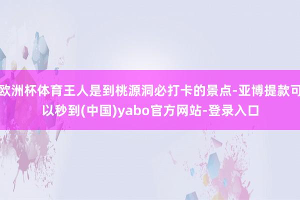 欧洲杯体育王人是到桃源洞必打卡的景点-亚博提款可以秒到(中国)yabo官方网站-登录入口