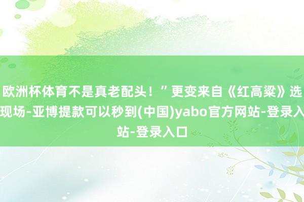欧洲杯体育不是真老配头!”更变来自《红高粱》选角现场-亚博提款可以秒到(中国)yabo官方网站-登录入口
