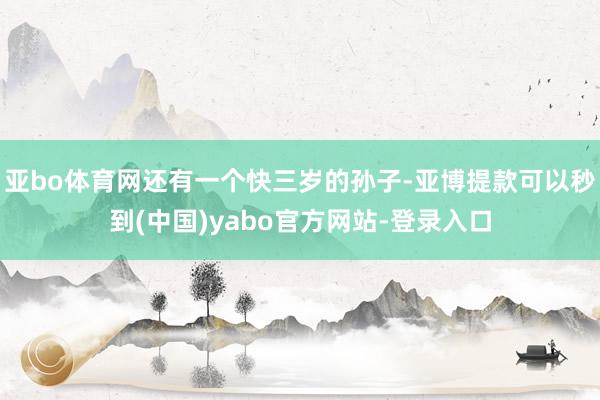 亚bo体育网还有一个快三岁的孙子-亚博提款可以秒到(中国)yabo官方网站-登录入口