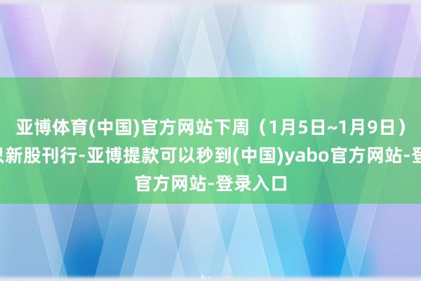 亚博体育(中国)官方网站下周（1月5日~1月9日）将有2只新股刊行-亚博提款可以秒到(中国)yabo官方网站-登录入口
