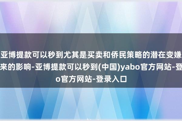 亚博提款可以秒到尤其是买卖和侨民策略的潜在变嫌可能带来的影响-亚博提款可以秒到(中国)yabo官方网站-登录入口